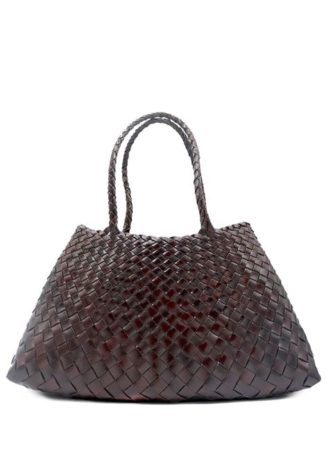 borsa santa croce big woman marrone scuro DRAGON DIFFUSION | DGS68892DK BROWN